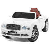 Bentley Mulsanne 12V Kids anda de carro com controle remoto dos pais | Branco