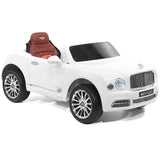Bentley Mulsanne 12V Kids anda de carro com controle remoto dos pais | Branco