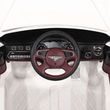 Bentley Mulsanne 12V Kids anda de carro com controle remoto dos pais | Branco