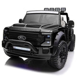 Ford F450 Custom Edition 24V Kids Ride-On Car Truck com controle remoto dos pais R/C | Preto