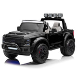 Ford F450 Custom Edition 24V Kids Ride-On Car Truck com controle remoto dos pais R/C | Preto