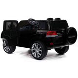 Carro infantil Toyota Land Cruiser 12V com controle remoto dos pais R/C | Preto