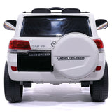 Carro infantil Toyota Land Cruiser 12V com controle remoto dos pais R/C | Branco