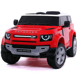 Carro infantil Land Rover Defender 12V com controle remoto dos pais R/C | Vermelho