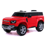 Carro infantil Land Rover Defender 12V com controle remoto dos pais R/C | Vermelho
