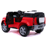 Carro infantil Land Rover Defender 12V com controle remoto dos pais R/C | Vermelho
