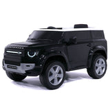 Carro infantil Land Rover Defender 12V com controle remoto dos pais R/C | Preto