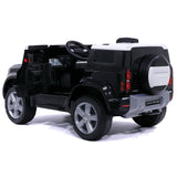 Carro infantil Land Rover Defender 12V com controle remoto dos pais R/C | Preto