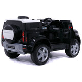 Carro infantil Land Rover Defender 12V com controle remoto dos pais R/C | Preto
