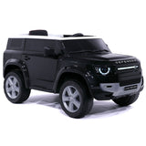 Carro infantil Land Rover Defender 12V com controle remoto dos pais R/C | Preto