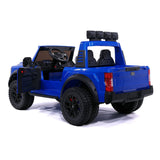 Ford F450 Custom Edition 24V Kids Ride-On Car Truck com controle remoto dos pais R/C | Azul