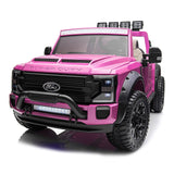 Ford F450 Custom Edition 24V Kids Ride-On Car Truck com controle remoto dos pais R/C | Rosa