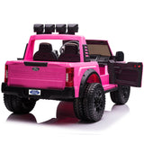 Ford F450 Custom Edition 24V Kids Ride-On Car Truck com controle remoto dos pais R/C | Rosa