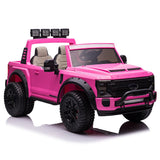 Ford F450 Custom Edition 24V Kids Ride-On Car Truck com controle remoto dos pais R/C | Rosa