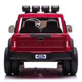Ford F450 Custom Edition 24V Kids Ride-On Car Truck com controle remoto dos pais R/C | Vermelho Cereja