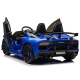 Lamborghini Aventador SVJ 24V carro infantil com controle remoto dos pais R/C | Azul