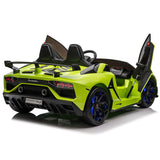 Lamborghini Aventador SVJ 24V carro infantil com controle remoto dos pais R/C | Verde