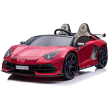Lamborghini Aventador SVJ 24V carro infantil com controle remoto dos pais R/C | Vermelho Cereja