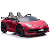 Lamborghini Aventador SVJ 24V carro infantil com controle remoto dos pais R/C | Vermelho Cereja