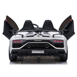 Lamborghini Aventador SVJ 24V carro infantil com controle remoto dos pais R/C | Branco
