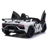 Lamborghini Aventador SVJ 24V carro infantil com controle remoto dos pais R/C | Branco