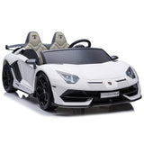 Lamborghini Aventador SVJ 24V carro infantil com controle remoto dos pais R/C | Branco