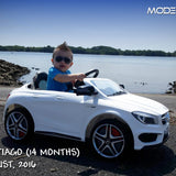 Carro infantil Mercedes CLA45 12V com controle remoto dos pais R/C | Branco