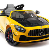 Carro infantil Mercedes GT AMG 12V com controle remoto dos pais | Amarelo