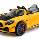 Carro infantil Mercedes GT AMG 12V com controle remoto dos pais | Amarelo