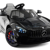 Carro infantil Mercedes GT AMG 12V com controle remoto dos pais | Preto
