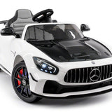 Carro infantil Mercedes GT AMG 12V com controle remoto dos pais | Branco