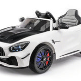 Carro infantil Mercedes GT AMG 12V com controle remoto dos pais | Branco