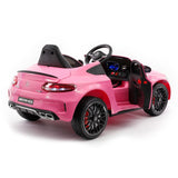 Carro infantil Mercedes C63S 12V com controle remoto dos pais R/C | Rosa