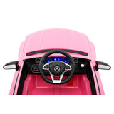 Carro infantil Mercedes C63S 12V com controle remoto dos pais R/C | Rosa