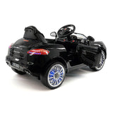 Kiddie Roadster 12V carro elétrico infantil com controle remoto dos pais R/C | Preto Metálico