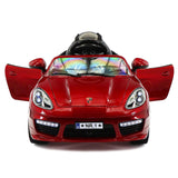 Kiddie Roadster 12V carro elétrico infantil com controle remoto dos pais R/C | Vermelho Cereja