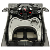 Kiddie Roadster 12V carro elétrico infantil com controle remoto dos pais R/C | Cinza Metálico