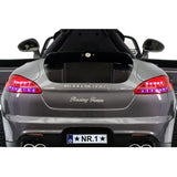 Kiddie Roadster 12V carro elétrico infantil com controle remoto dos pais R/C | Cinza Metálico