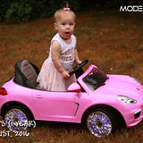 Kiddie Roadster 12V carro elétrico infantil com controle remoto dos pais R/C | Rosa