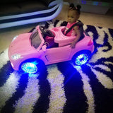 Kiddie Roadster 12V carro elétrico infantil com controle remoto dos pais R/C | Rosa