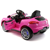 Kiddie Roadster 12V carro elétrico infantil com controle remoto dos pais R/C | Rosa