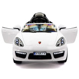 Kiddie Roadster 12V carro elétrico infantil com controle remoto dos pais R/C | Branco