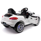 Kiddie Roadster 12V carro elétrico infantil com controle remoto dos pais R/C | Branco