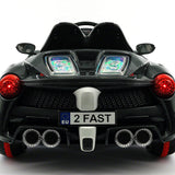 Carro de passeio Spider GT Kids 12V com controle remoto dos pais R/C | Preto