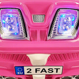 Carro de passeio Spider GT Kids 12V com controle remoto dos pais R/C | Rosa