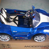 Carro de passeio Spider GT Kids 12V com controle remoto dos pais R/C | Azul