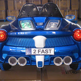 Carro de passeio Spider GT Kids 12V com controle remoto dos pais R/C | Azul