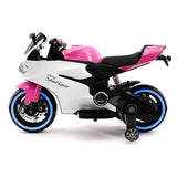 Motocicleta elétrica infantil Street Racer 12V | Rosa