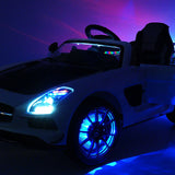 Carro infantil Mercedes SLS AMG Final Edition 12V com controle remoto dos pais | Preto Metálico